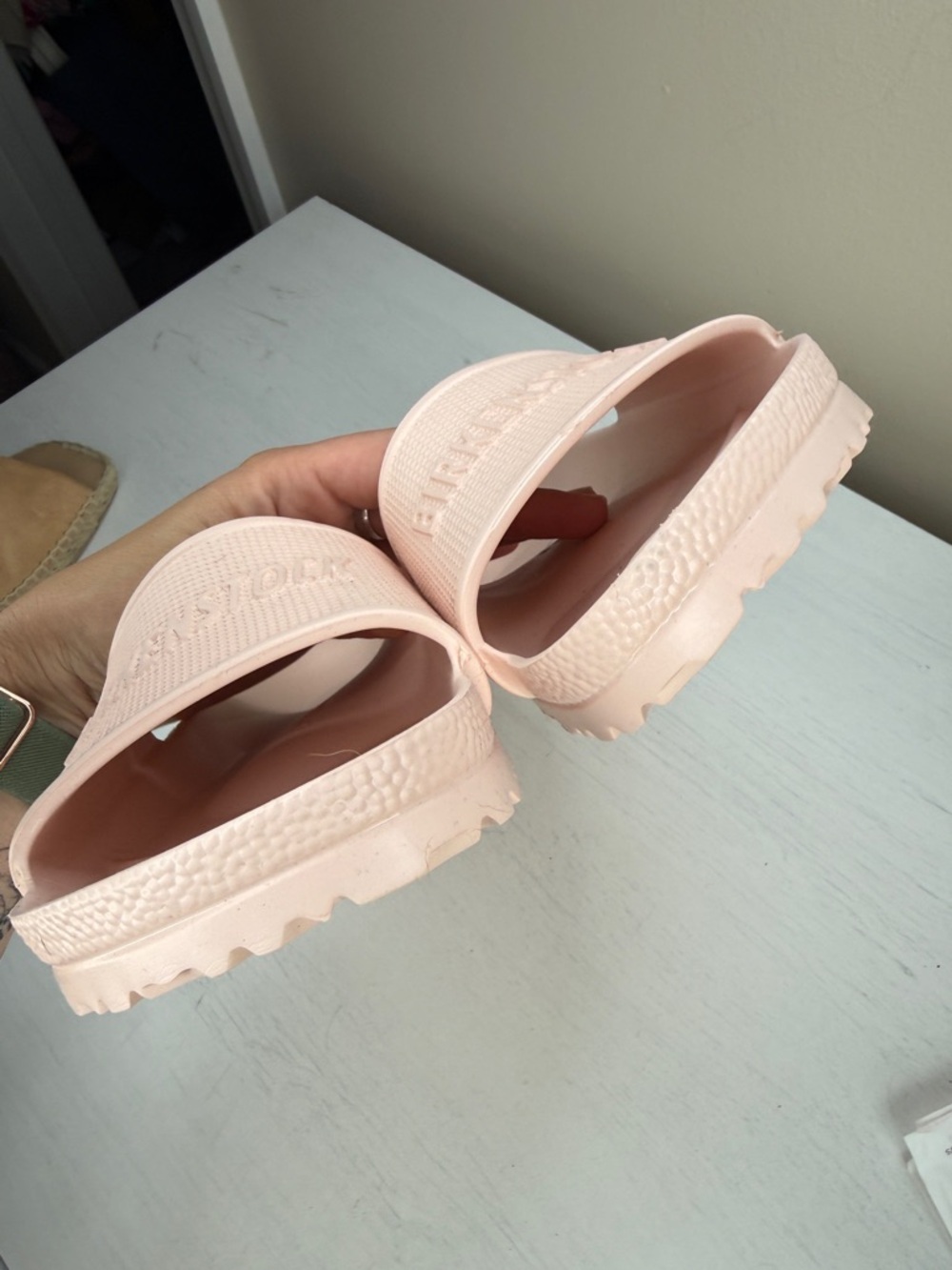 Birkenstock Barbados Light Pink EVA Sandals W9 M7 - Picture 13 of 15